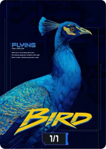 Bird (1/1), Cyberpunk Themed MtG Token – image 1