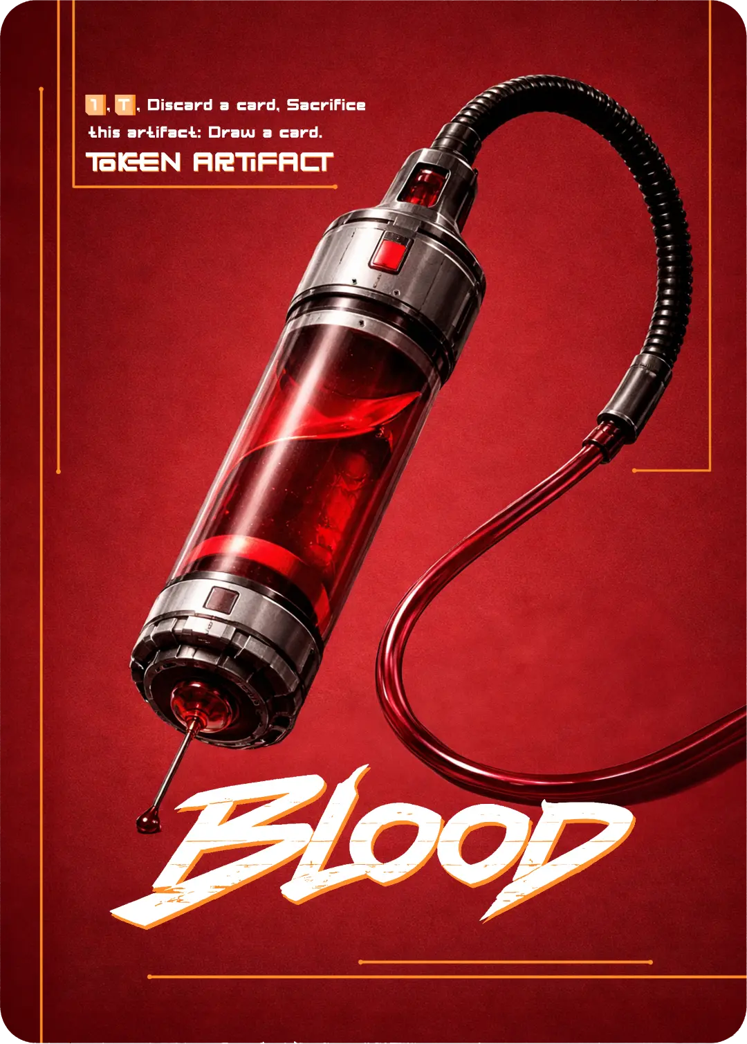 Blood, Cyberpunk Themed MtG Token