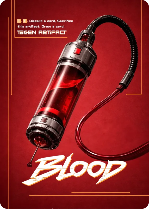 Blood, Cyberpunk Themed MtG Token