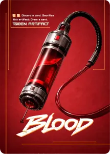 Blood, Cyberpunk Themed MtG Token – image 1