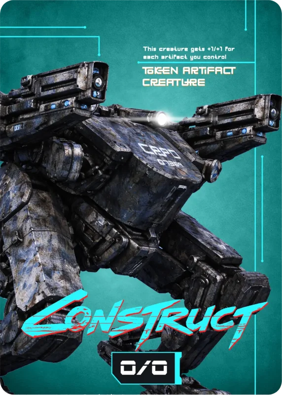 Construct (0/0), Cyberpunk Themed MtG Token