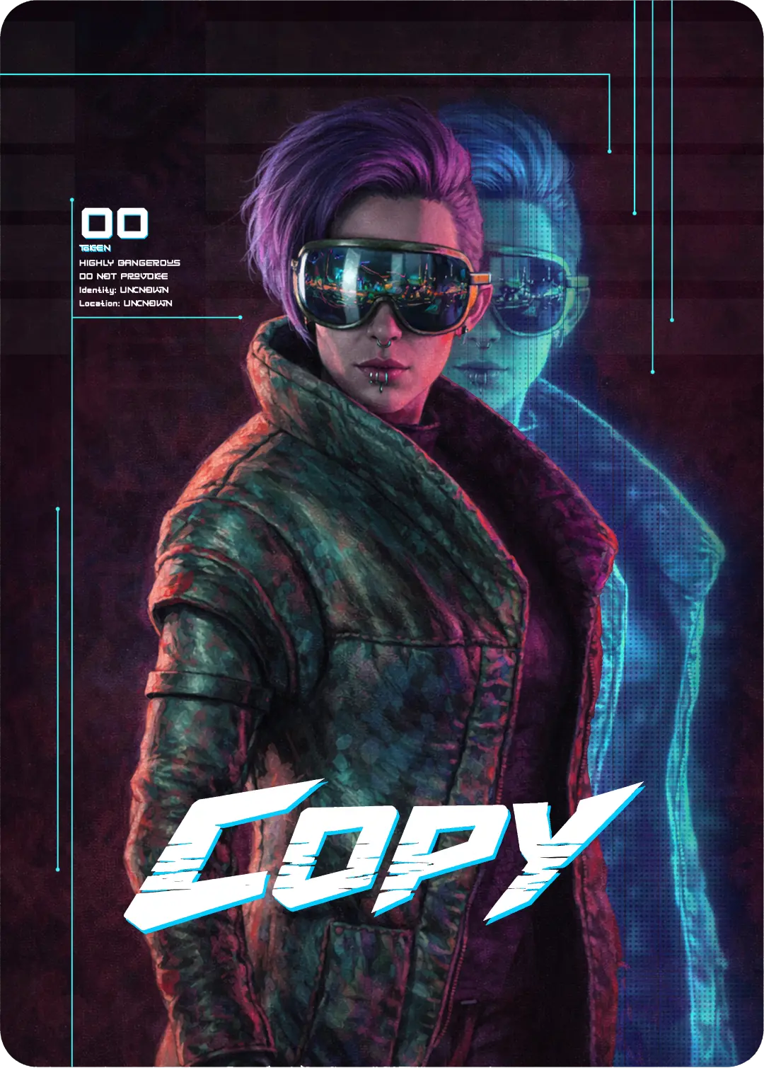 Copy, Cyberpunk Themed MtG Token