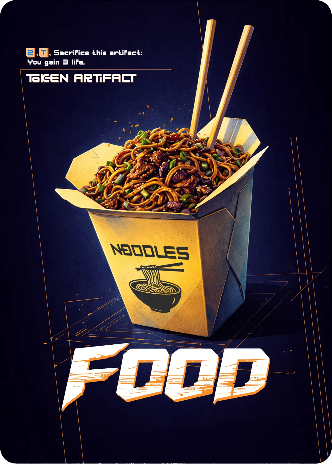 Food, Cyberpunk Themed MtG Token