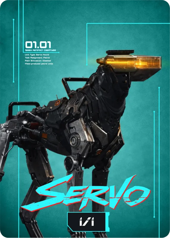 Servo (1/1), Cyberpunk Themed MtG Token