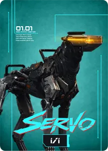 Servo (1/1), Cyberpunk Themed MtG Token – image 1