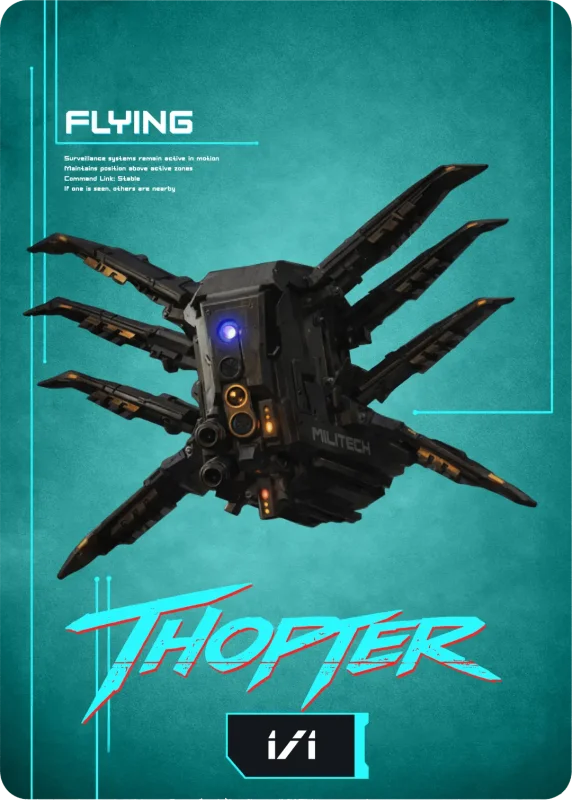 Thopter (1/1), Cyberpunk Themed MtG Token