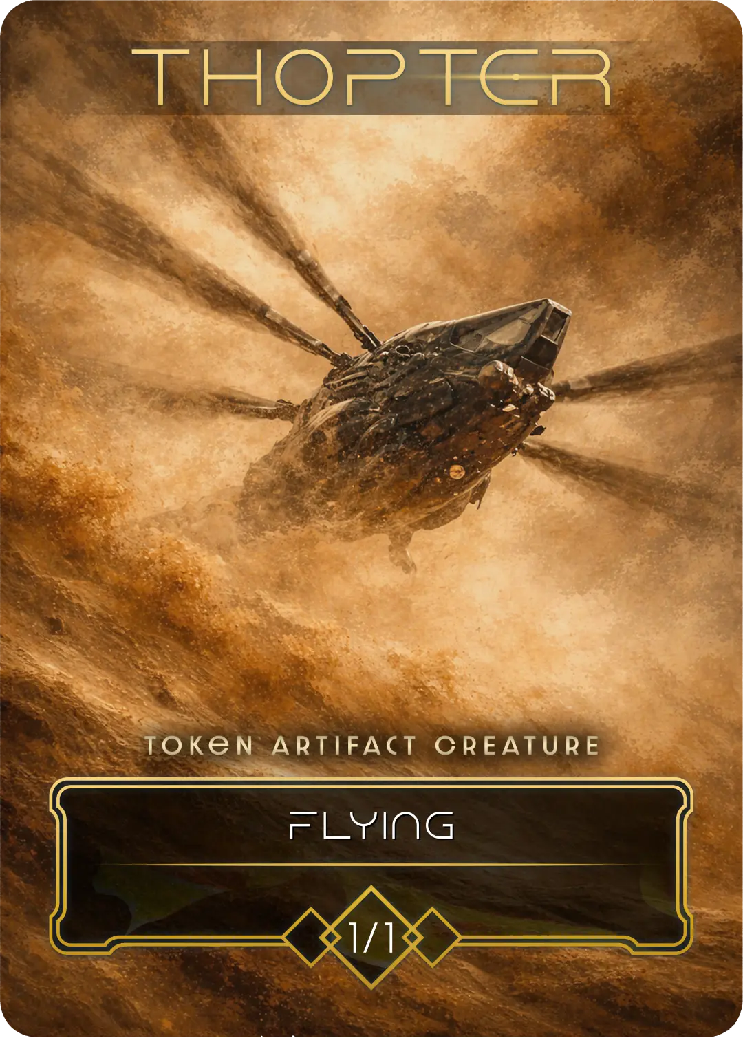 Thopter (1/1), Dune Themed MtG Token