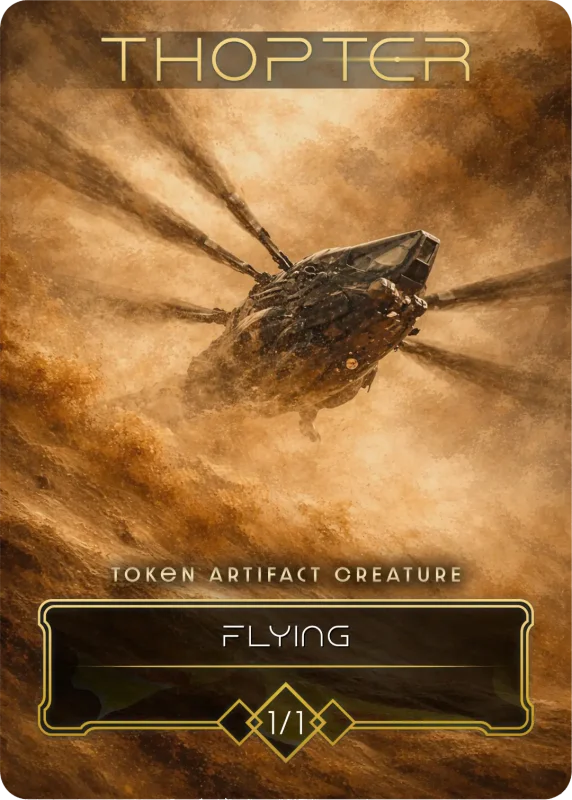 Thopter (1/1), Dune Themed MtG Token