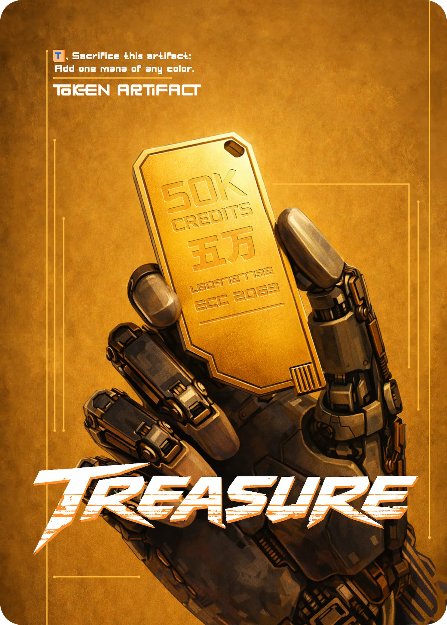 Treasure, Cyberpunk Themed MtG Token