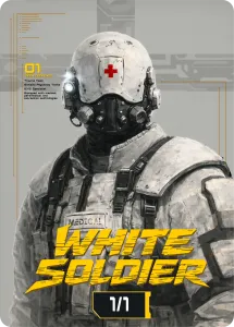 White Soldier (1/1), Cyberpunk Themed MtG Token – image 1